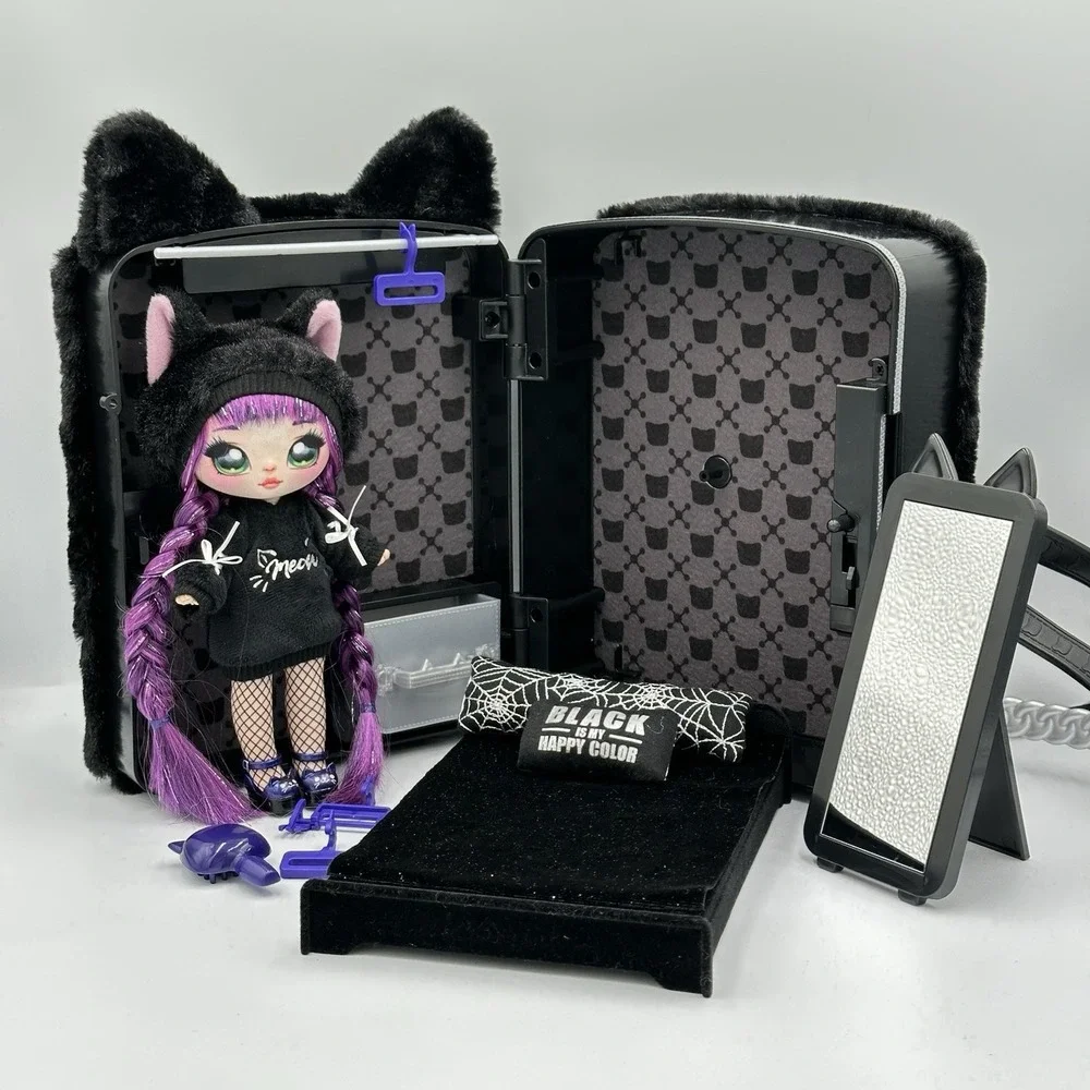 MGA Na! Na! Na! Surprise Meow Doll Playset Purple Hair Cat Ear Case